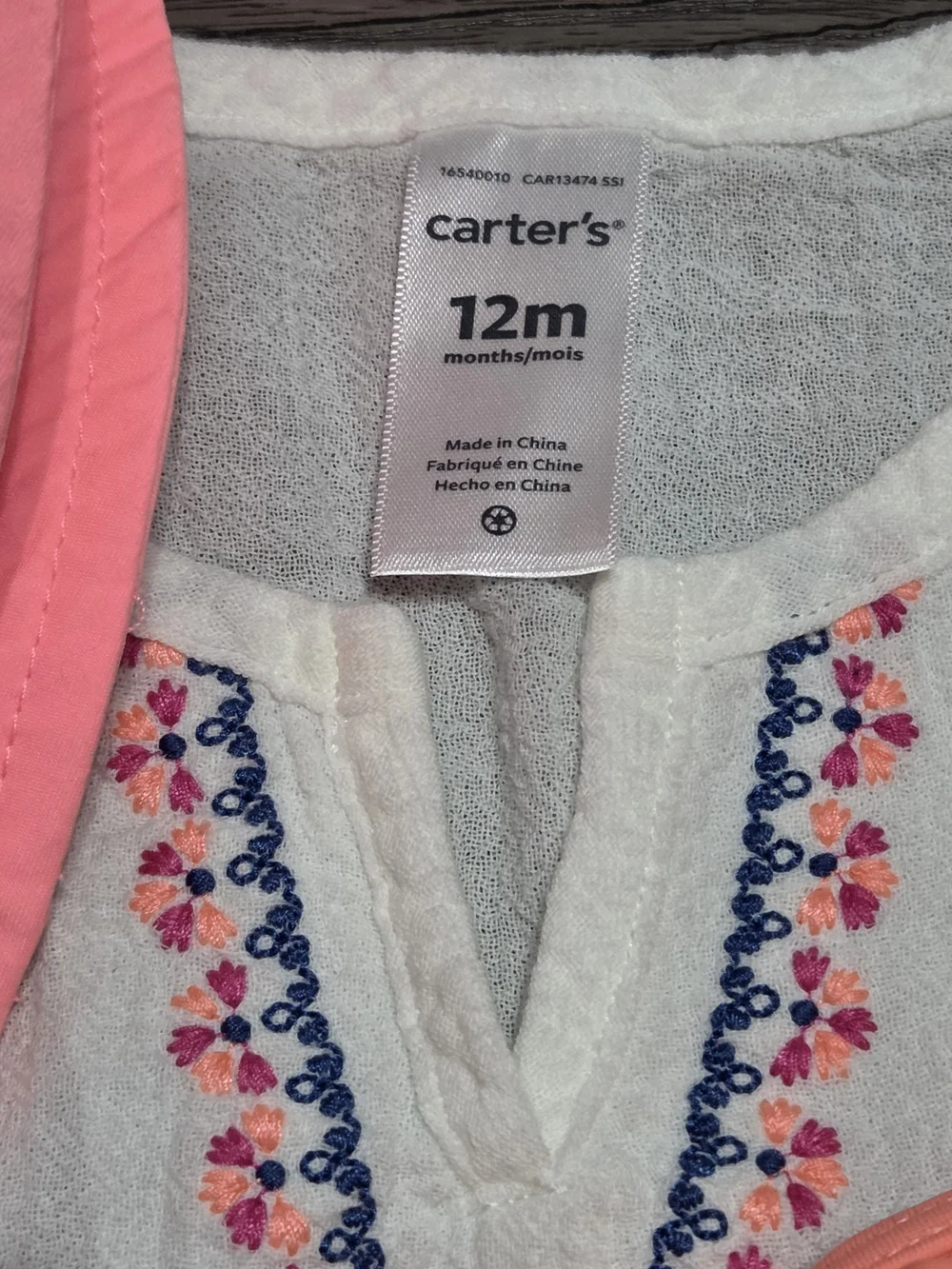 Carter's Coral-Pink Ruffle Tankini Set with Embroidered Cover-Up and Hat